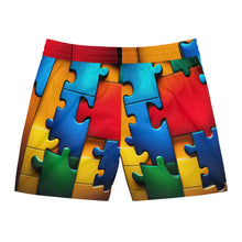 Load image into Gallery viewer, Super Hero Puzzle Piece Men's Swim Shorts
