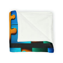 Load image into Gallery viewer, Super Hero Puzzle Piece Soft Polyester Blanket
