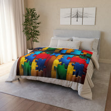 Load image into Gallery viewer, Super Hero Puzzle Piece Soft Polyester Blanket