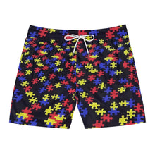 Load image into Gallery viewer, Classic Puzzle Piece Men's Swim Shorts