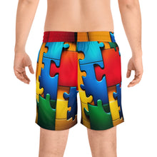 Load image into Gallery viewer, Super Hero Puzzle Piece Men's Swim Shorts