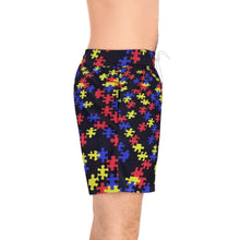 Load image into Gallery viewer, Classic Puzzle Piece Men's Swim Shorts