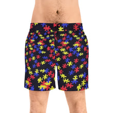 Load image into Gallery viewer, Classic Puzzle Piece Men's Swim Shorts