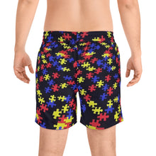 Load image into Gallery viewer, Classic Puzzle Piece Men's Swim Shorts