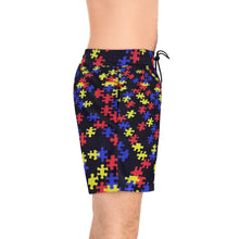 Load image into Gallery viewer, Classic Puzzle Piece Men's Swim Shorts