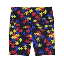 Load image into Gallery viewer, Classic Puzzle Piece Women's Biker Shorts