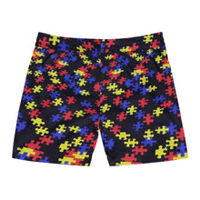 Load image into Gallery viewer, Classic Puzzle Piece Men's Swim Shorts