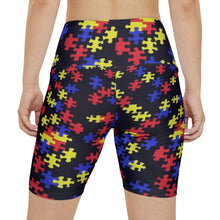 Load image into Gallery viewer, Classic Puzzle Piece Women's Biker Shorts