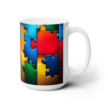 Load image into Gallery viewer, Super Hero Puzzle Piece Ceramic Mug 15oz