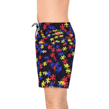 Load image into Gallery viewer, Classic Puzzle Piece Men's Swim Shorts