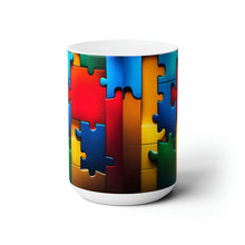 Load image into Gallery viewer, Super Hero Puzzle Piece Ceramic Mug 15oz