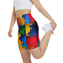 Load image into Gallery viewer, Super Hero Puzzle Piece Women's Biker Shorts