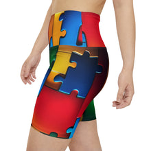Load image into Gallery viewer, Super Hero Puzzle Piece Women's Biker Shorts