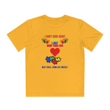 Load image into Gallery viewer, Kids Unisex Dry Fit Tee- "I Don't Care About The Gifts"