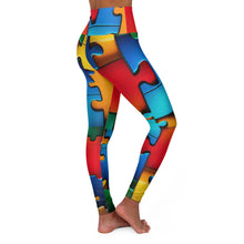 Load image into Gallery viewer, Super Hero Puzzle Piece High Waisted Leggings