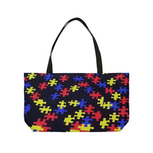Load image into Gallery viewer, Classic Puzzle Piece Weekender Tote Bag