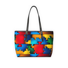 Load image into Gallery viewer, Super Hero Puzzle Piece Leather Shoulder Bag
