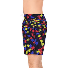 Load image into Gallery viewer, Classic Puzzle Piece Men's Swim Shorts