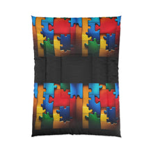 Load image into Gallery viewer, Super Hero Puzzle Piece Autism Awareness Comforter