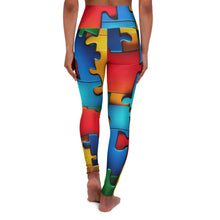 Load image into Gallery viewer, Super Hero Puzzle Piece High Waisted Leggings