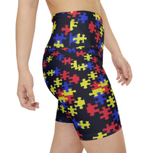 Load image into Gallery viewer, Classic Puzzle Piece Women's Biker Shorts
