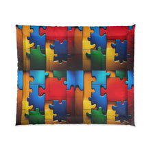 Load image into Gallery viewer, Super Hero Puzzle Piece Autism Awareness Comforter