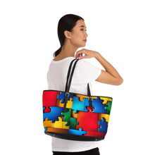 Load image into Gallery viewer, Super Hero Puzzle Piece Leather Shoulder Bag