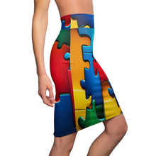 Load image into Gallery viewer, Super Hero Puzzle Piece Women's Pencil Skirt