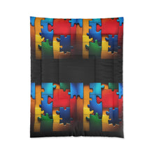 Load image into Gallery viewer, Super Hero Puzzle Piece Autism Awareness Comforter