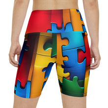 Load image into Gallery viewer, Super Hero Puzzle Piece Women's Biker Shorts