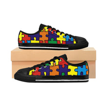 Load image into Gallery viewer, Rainbow Puzzle Piece Autism Awareness Women&#39;s Sneakers
