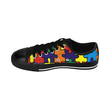 Load image into Gallery viewer, Rainbow Puzzle Piece Autism Awareness Women&#39;s Sneakers
