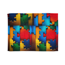 Load image into Gallery viewer, Super Hero Puzzle Piece Soft Polyester Blanket
