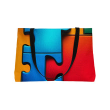Load image into Gallery viewer, Super Hero Puzzle Piece Weekender Tote Bag
