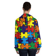 Load image into Gallery viewer, Rainbow Puzzle Piece Women’s Full-Zip Hoodie
