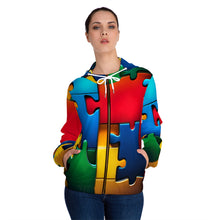 Load image into Gallery viewer, Super Hero Puzzle Piece Women’s Full-Zip Hoodie
