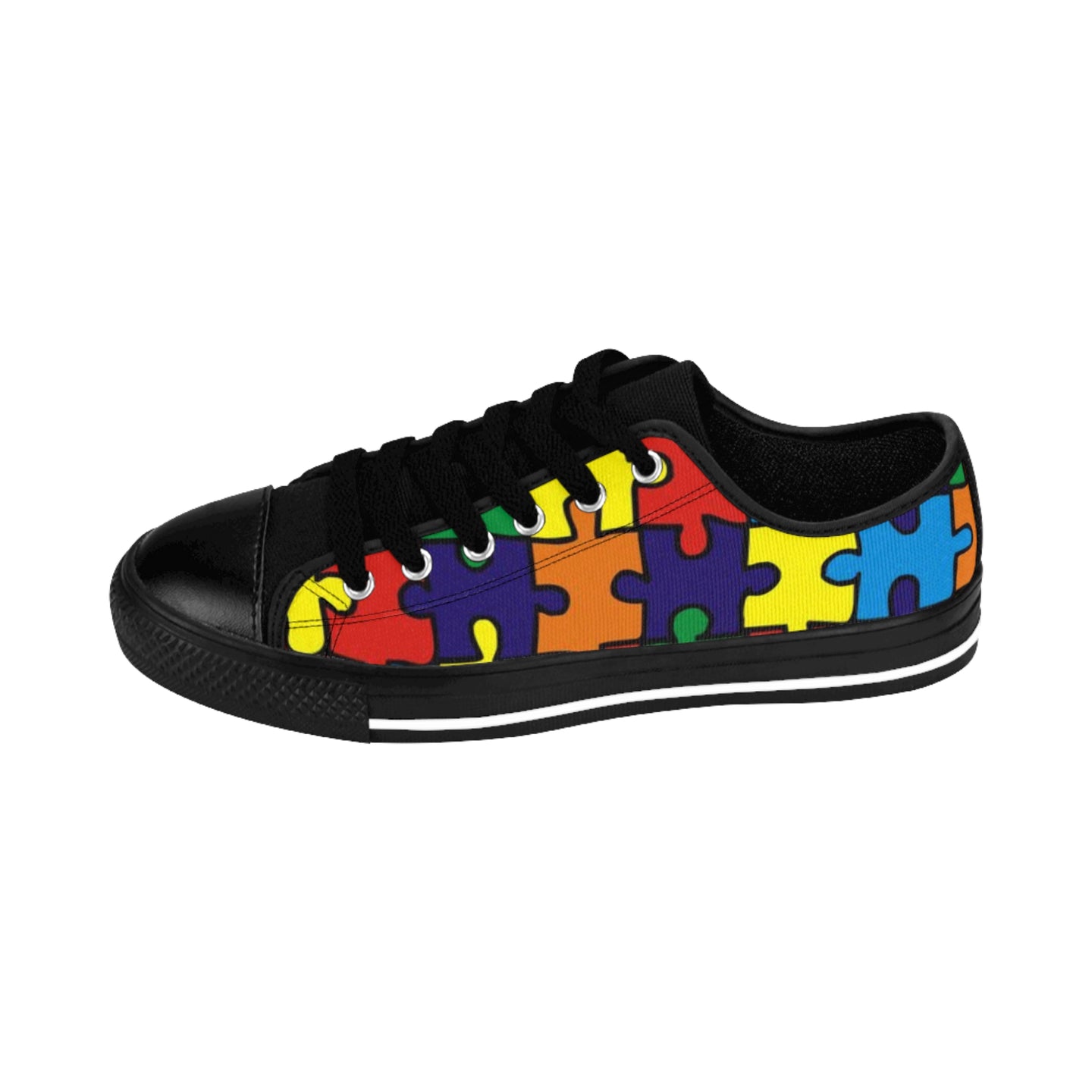 Rainbow Puzzle Piece Autism Awareness Women's Sneakers