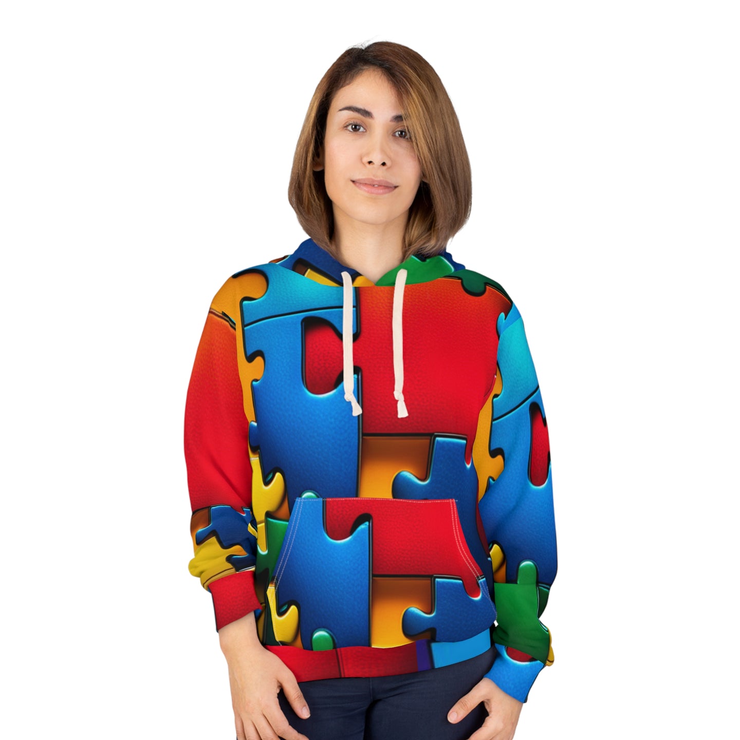 Unisex Super Hero Puzzle Piece Pullover Hoodie