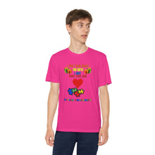 Load image into Gallery viewer, Kids Unisex Dry Fit Tee- &quot;I Don&#39;t Care About The Gifts&quot;
