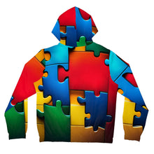 Load image into Gallery viewer, Super Hero Puzzle Piece Women’s Full-Zip Hoodie
