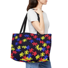 Load image into Gallery viewer, Classic Puzzle Piece Weekender Tote Bag

