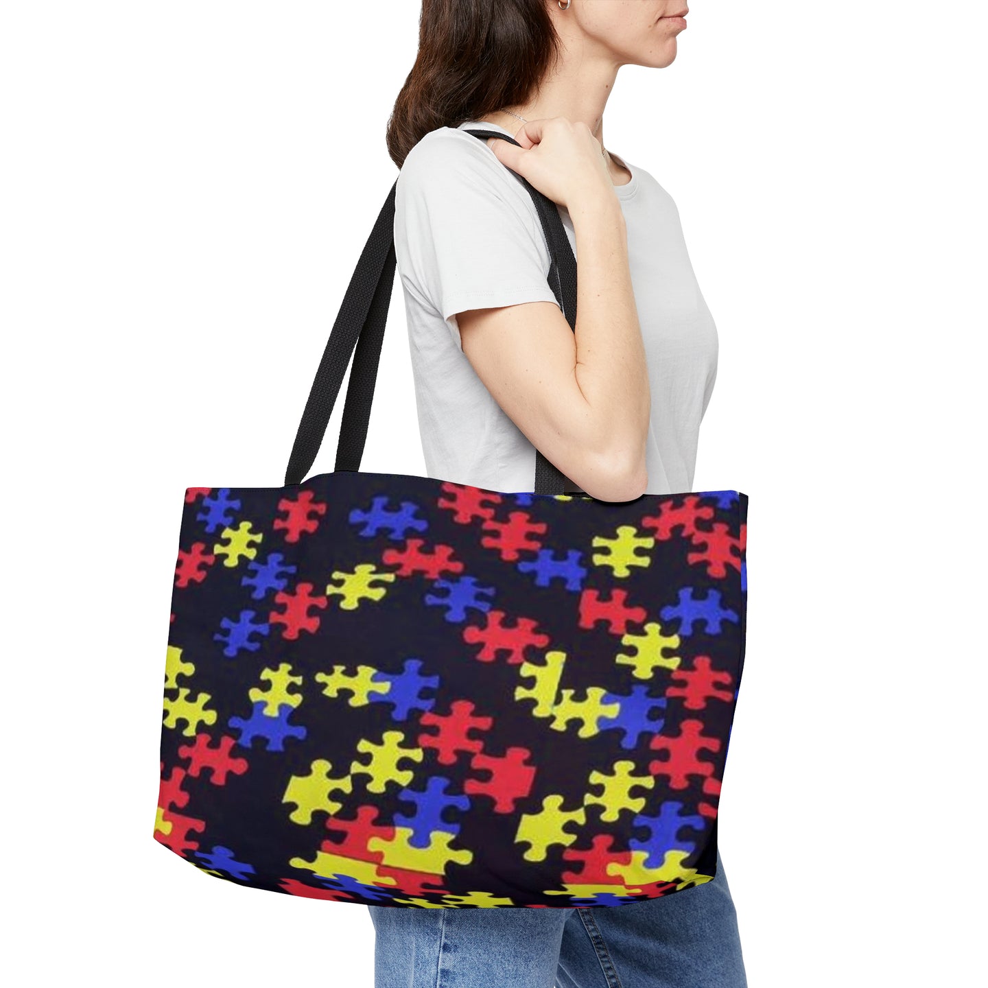 Classic Puzzle Piece Weekender Tote Bag