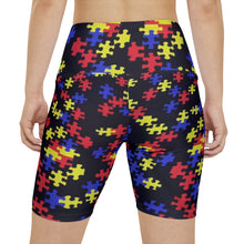 Load image into Gallery viewer, Classic Puzzle Piece Women&#39;s Biker Shorts
