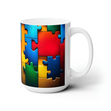 Load image into Gallery viewer, Super Hero Puzzle Piece Ceramic Mug 15oz

