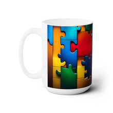Load image into Gallery viewer, Super Hero Puzzle Piece Ceramic Mug 15oz
