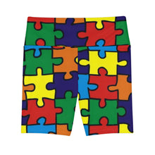 Load image into Gallery viewer, Rainbow Puzzle Piece Women&#39;s Biker Shorts
