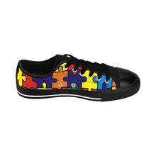 Load image into Gallery viewer, Rainbow Puzzle Piece Autism Awareness Women&#39;s Sneakers
