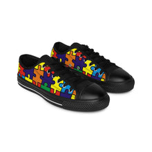 Load image into Gallery viewer, Rainbow Puzzle Piece Autism Awareness Women&#39;s Sneakers
