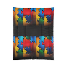 Load image into Gallery viewer, Super Hero Puzzle Piece Autism Awareness Comforter
